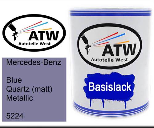 Mercedes-Benz, Blue Quartz (matt) Metallic, 5224: 1L Lackdose, von ATW Autoteile West.